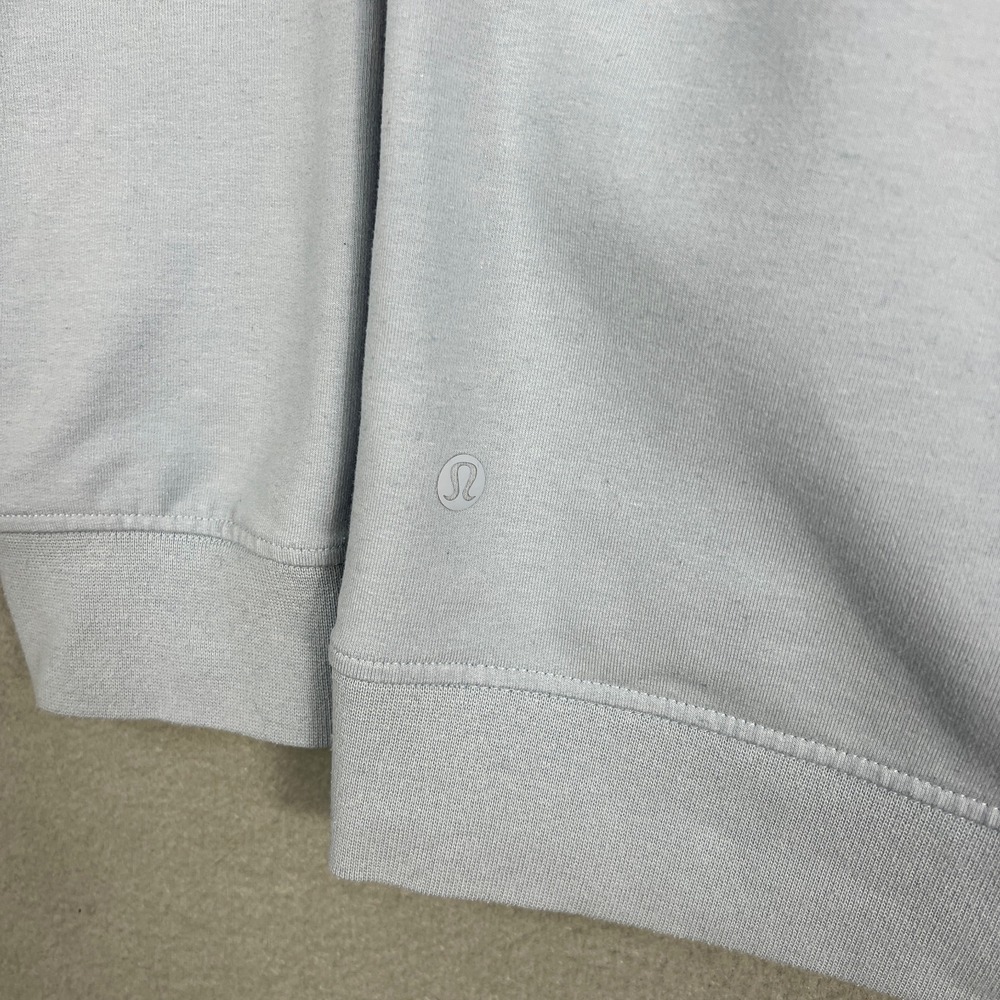 Lululemon City Sweat Pullover Hoodie Mens L Light Blue Activewear Pockets Gym - Picture 4 of 8